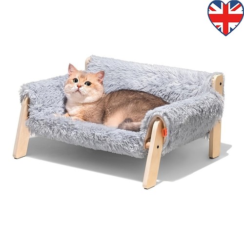 Large cat bed sturdy wooden - large,