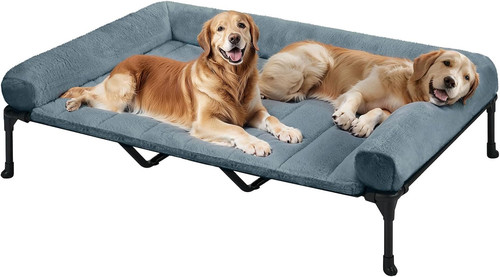 Cooling elevated dog bed with - elevated,