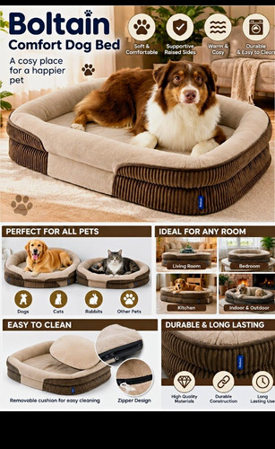Boltain plush dog bed sofa - sofa, l