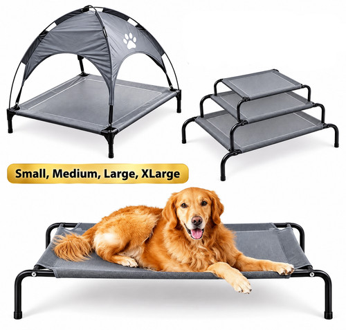 Raised dog bed elevated pet - dog,