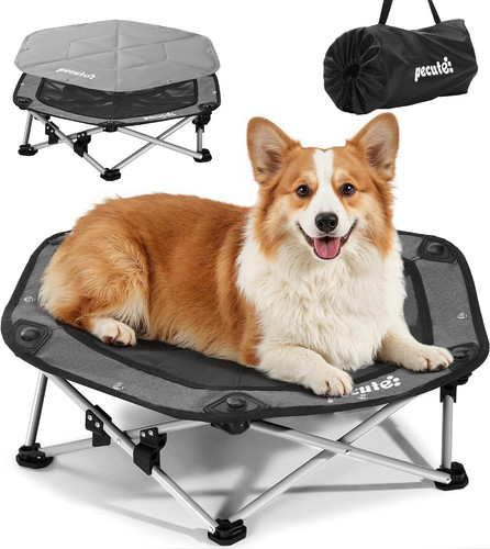 Raised dog bed assembly - raised,