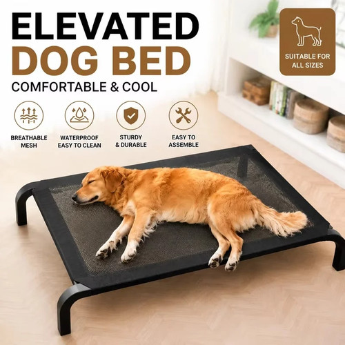 Elevated dog bed raised mesh - dog,